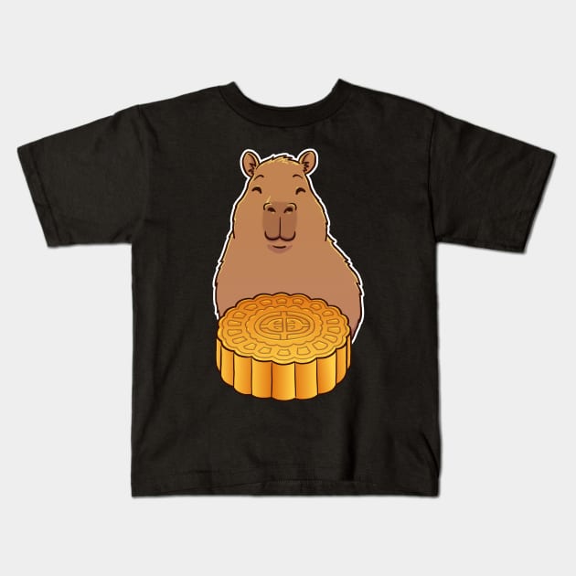 Capybara Mooncake delicacy Kids T-Shirt by capydays